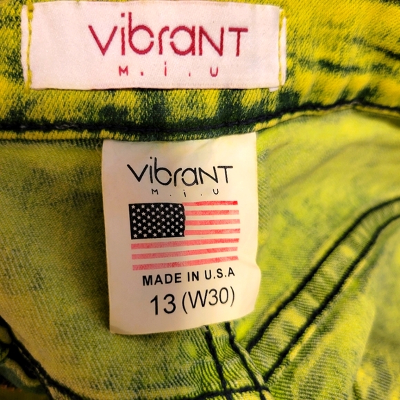 Vibrant Electric Green Jeans Size 13 - Picture 6 of 9